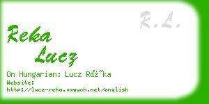 reka lucz business card